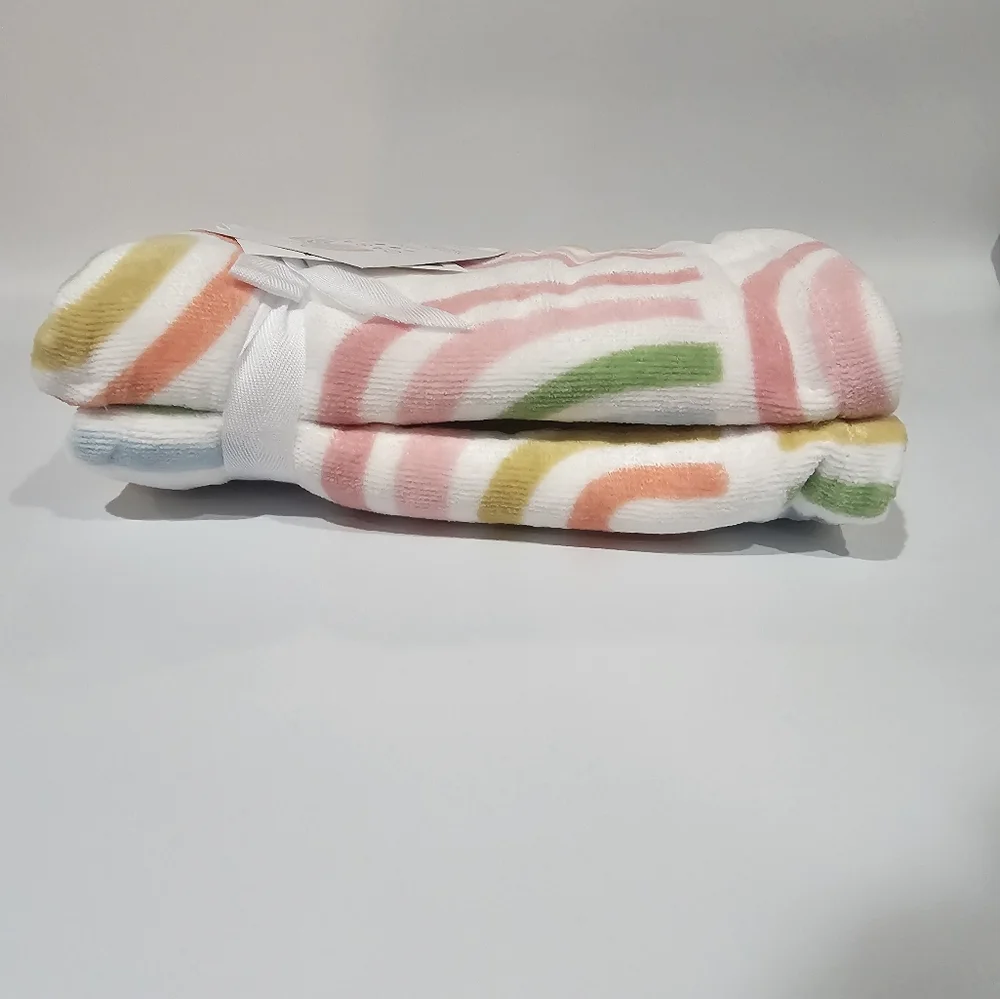 2 Pc RAINBOW Bath Hand Towel Set by Casaba New